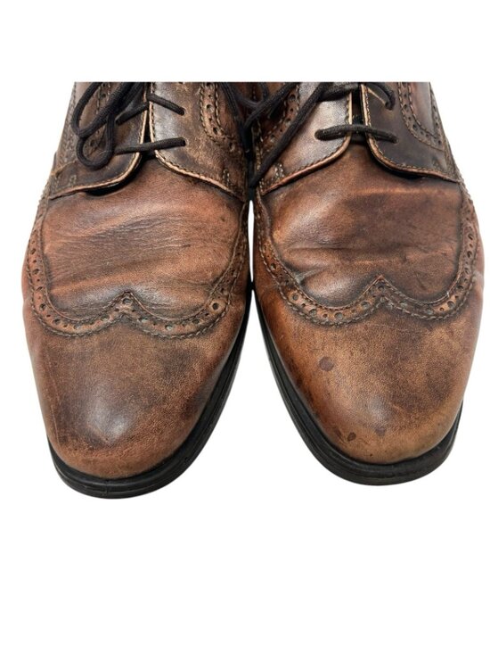 Ecco Melbourne Men\'s 13 Cocoa Brown Leather Wingtip Oxford Derby Dress Shoes main image 7